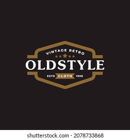 Classic Vintage Retro Label Badge for Clothing Apparel Old Style Logo Emblem Design Template Element