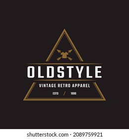 Classic Vintage Retro Label Badge for Clothing Apparel Old style Logo Emblem Design Template Element