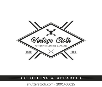 Classic Vintage Retro Label Badge for Clothing Apparel Logo Emblem Design Template Element