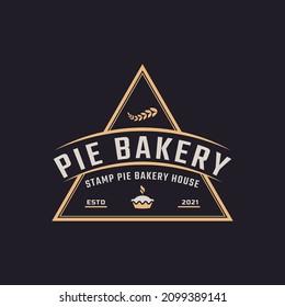 Classic Vintage Retro Label Badge Emblem for Stamp Pie Bakery House Logo Design Inspiration