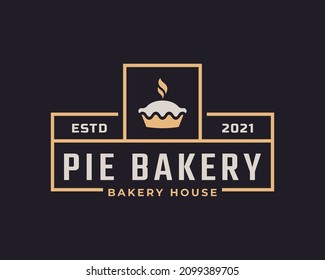 Classic Vintage Retro Label Badge Emblem for Stamp Pie Bakery House Logo Design Inspiration