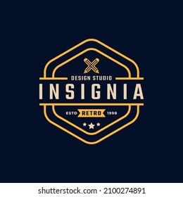 Classic Vintage Retro Label Badge Insignia Logo Design for Business Design Template