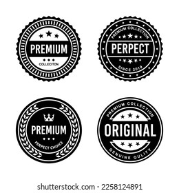 Classic Vintage Retro Premium Vector Badge, Emblem, Logo, Label, Sticker, Stamp, Symbol, Seal, Banner Frame Collection Set