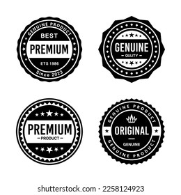 Classic Vintage Retro Premium Vektor-Abzeichen, Emblem, Logo, Etikett, Aufkleber, Stempel, Symbol, Siegel, Banner-Rahmenkollektion Set