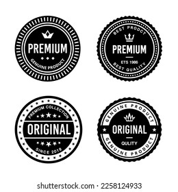 Classic Vintage Retro Premium Vector Badge, Emblem, Logo, Label, Sticker, Stamp, Symbol, Seal, Banner Frame Collection Set