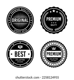 Classic Vintage Retro Premium Vector Badge, Emblem, Logo, Label, Sticker, Stamp, Symbol, Seal, Banner Frame Collection Set