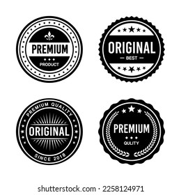 Tarjeta vectorial de primera calidad retro de cosecha clásica, emblema, logotipo, etiqueta, adhesivo, sello, símbolo, sello, conjunto de colección de marcos de banner