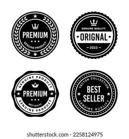 Classic Vintage Retro Premium Vector Badge, Emblem, Logo, Label, Sticker, Stamp, Symbol, Seal, Banner Frame Collection Set