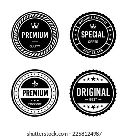 Tarjeta vectorial de primera calidad retro de cosecha clásica, emblema, logotipo, etiqueta, adhesivo, sello, símbolo, sello, conjunto de colección de marcos de banner
