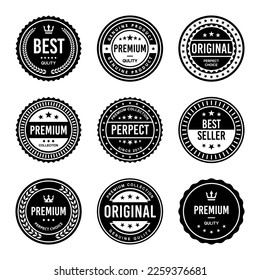 Classic Vintage Retro Premium Vector Badge, Emblem, Logo, Label, Sticker, Stamp, Symbol, Seal, Banner Frame Collection Set