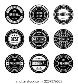 Classic Vintage Retro Premium Vector Badge, Emblem, Logo, Label, Sticker, Stamp, Symbol, Seal, Banner Frame Collection Set