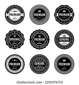 Classic Vintage Retro Premium Vector Badge, Emblem, Logo, Label, Sticker, Stamp, Symbol, Seal, Banner Frame Collection Set