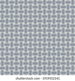 Classic vintage seamless pattern with abstract geometry 3d texture. gray silver metallic background. Can be used for greeting card design, Gift wrap, fabrics, wallpapers. Vector