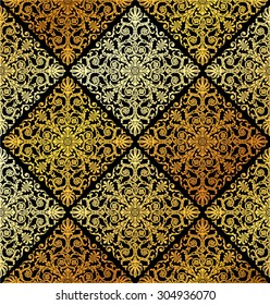 Classic vintage seamless pattern. Baroque and antique ornamental background.