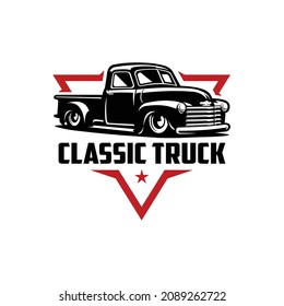 Classic vintage truck restoration ready made logo. Best for restoration car related business or enthusiast
