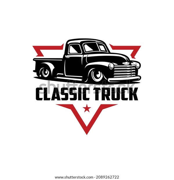 Classic vintage truck\
restoration ready made logo. Best for restoration car related\
business or enthusiast