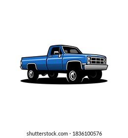 a classic vintage truck transportation vector art