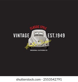 classic vintage tshirt photo print vector illustration