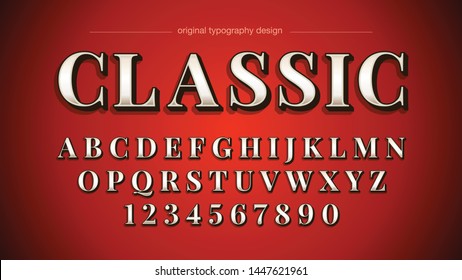 Classic Vintage Typography Font Design