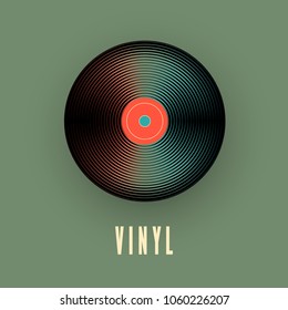 Classic vinyl music record. Vector illustration