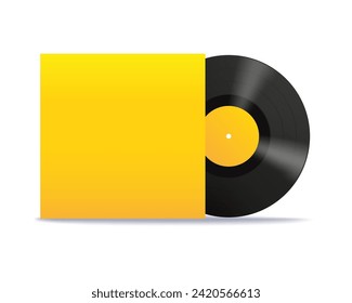 Classic vinyl record for listening to music. Vector illustration