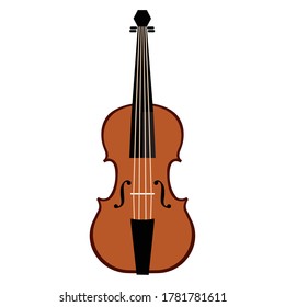 Classic violin image. String musical instrument - Vector
