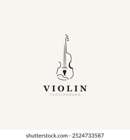 Classic Violin instrument, vintage violin orchestra music design template