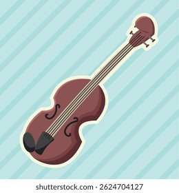Classic Violin Shape. Vector illustration