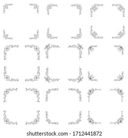 Classic Vitage Hand Drawn Wedding Vector Ornaments Frames