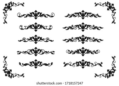 Classic Vitage Hand Drawn Wedding Vector Ornaments Frames