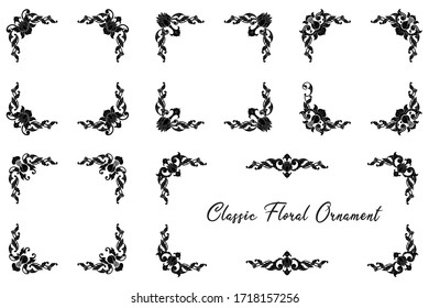 Classic Vitage Hand Drawn Wedding Vector Ornaments Frames