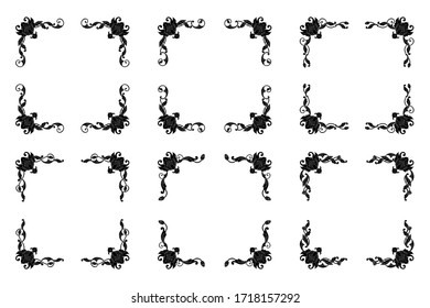 Classic Vitage Hand Drawn Wedding Vector Ornaments Frames