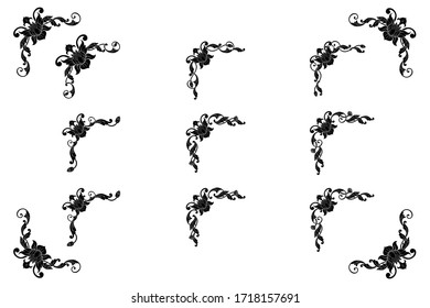 Classic Vitage Hand Drawn Wedding Vector Ornaments Frames