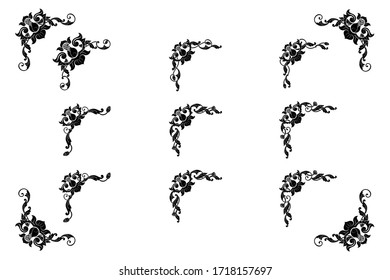 Classic Vitage Hand Drawn Wedding Vector Ornaments Frames