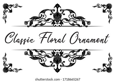 Classic Vitage Hand Drawn Wedding Vector Ornaments Frames