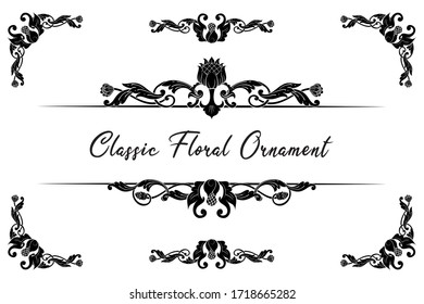 Classic Vitage Hand Drawn Wedding Vector Ornaments Frames