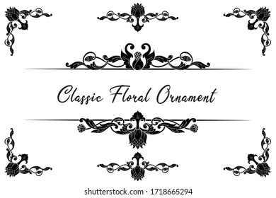 Classic Vitage Hand Drawn Wedding Vector Ornaments Frames