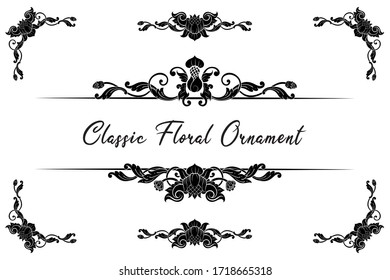 Classic Vitage Hand Drawn Wedding Vector Ornaments Frames