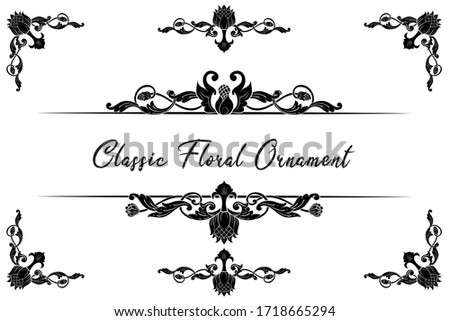 Classic Vitage Hand Drawn Wedding Vector Ornaments Frames