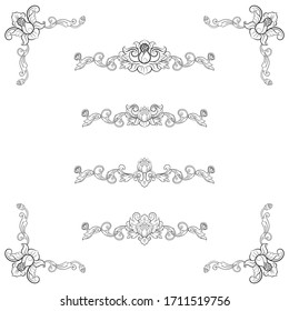 Classic Vitage Wedding Vector Ornaments Frames