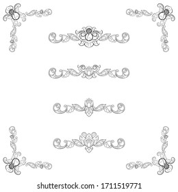 Classic Vitage Wedding Vector Ornaments Frames