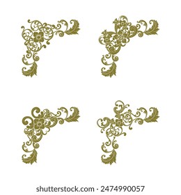 Classic Vitage Wedding Vector Ornaments Frames Separator Elements Classic Vintage Wedding Invitation Hand Drawn