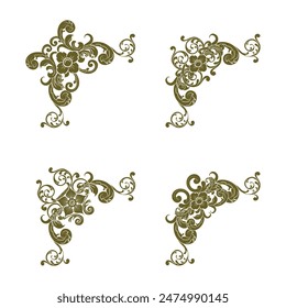 Classic Vitage Wedding Vector Ornaments Frames Separator Elements Classic Vintage Wedding Invitation Hand Drawn