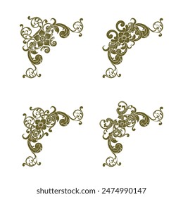 Classic Vitage Wedding Vector Ornaments Frames Separator Elements Classic Vintage Wedding Invitation Hand Drawn