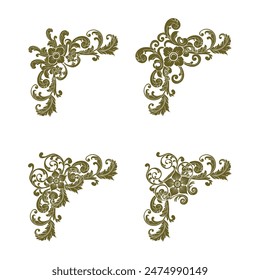 Classic Vitage Wedding Vector Ornaments Frames Separator Elements Classic Vintage Wedding Invitation Hand Drawn