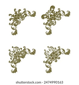 Classic Vitage Wedding Vector Ornaments Frames Separator Elements Classic Vintage Wedding Invitation Hand Drawn