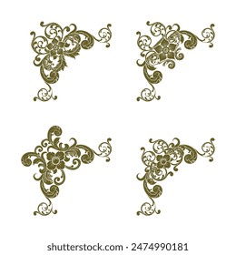 Classic Vitage Wedding Vector Ornaments Frames Separator Elements Classic Vintage Wedding Invitation Hand Drawn