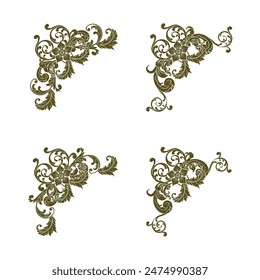 Classic Vitage Wedding Vector Ornaments Frames Separator Elements Classic Vintage Wedding Invitation Hand Drawn