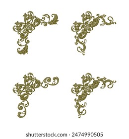 Classic Vitage Wedding Vector Ornaments Frames Separator Elements Classic Vintage Wedding Invitation Hand Drawn