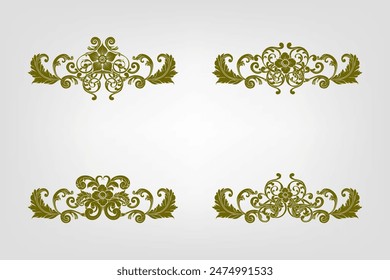 Classic Vitage Wedding Vector Ornaments Frames Separator Elements Classic Vintage Wedding Invitation Hand Drawn